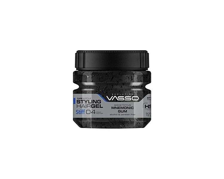 VASSO Mnemonic Gum Styling Hair Gel 500ml - Strong Hold for Healthy and Moist Look