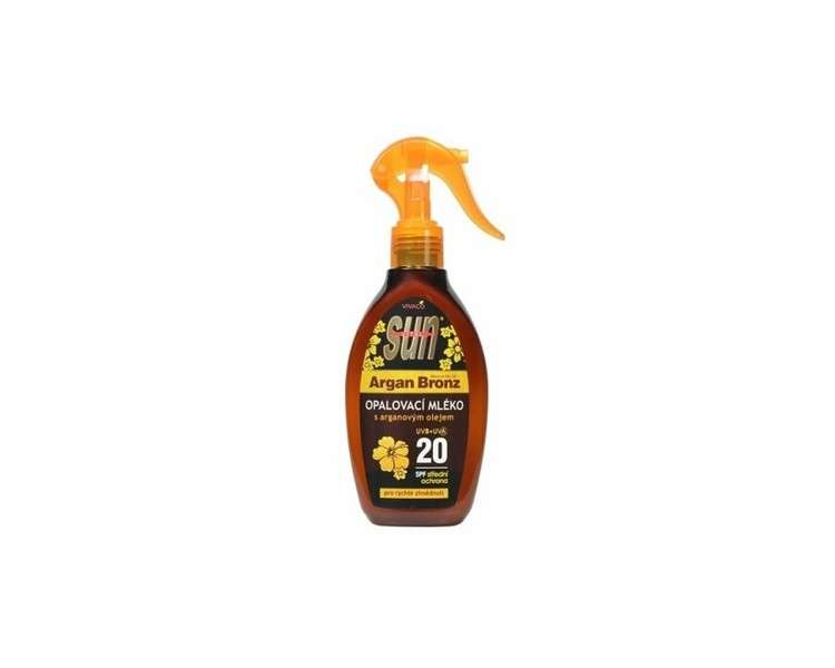 Suntan Lotion with Argan Oil SPF 20 Spray 200ml