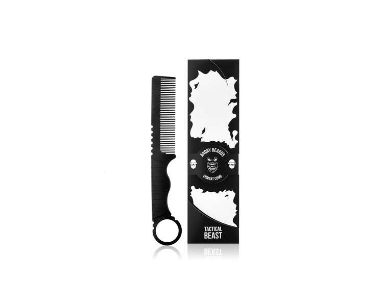 Angry Beards Premium Carbon Beard and Hair Comb - Anti-Static Matte Black