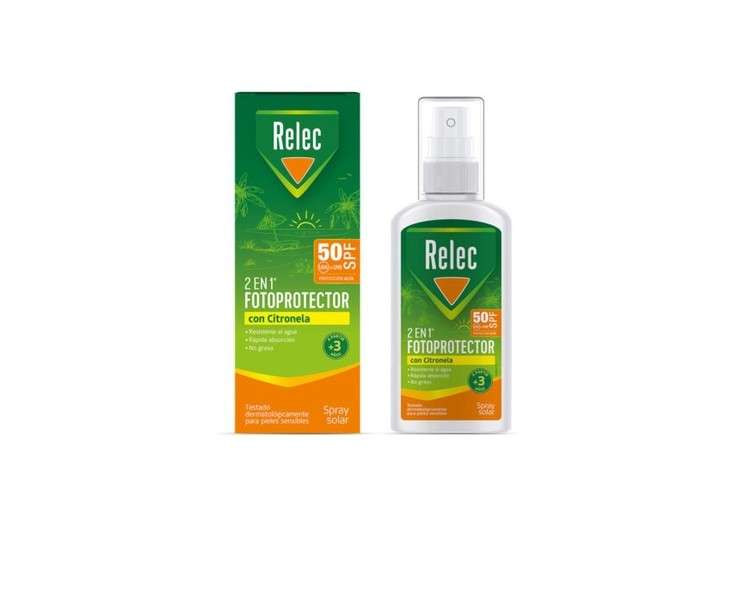 Hygiene Relec 2-in-1 Solar Photoprotector Citronella Spray SPF50 100ml