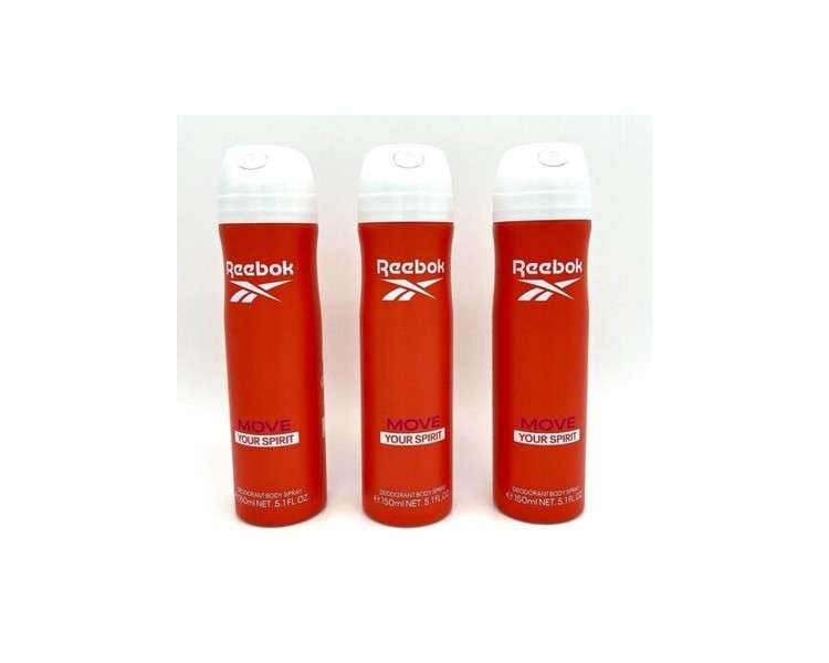 Reebok Move Your Spirit Deo Spray Deodorant Bodyspray Körperspray 150ml