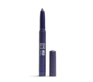 3INA MAKEUP Vegan The 24H Eye Stick 853 Dark Blue 24H Waterproof Formula Creamy Texture Eyeshadow Stick Highly Pigmented Quick Drying Matte Shimmer Metallic Cruelty Free