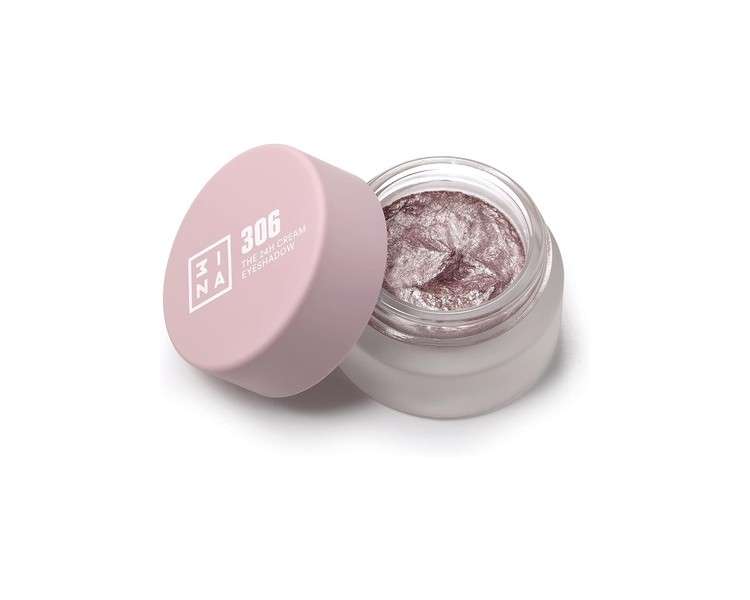 3INA Makeup The 24h Cream Eyeshadow 306 Vegan and Cruelty Free Light Pink 24H Longwearing Waterproof Fast Drying Formula Creamy Texture Highly Pigmented Matte and Shimmer Finish