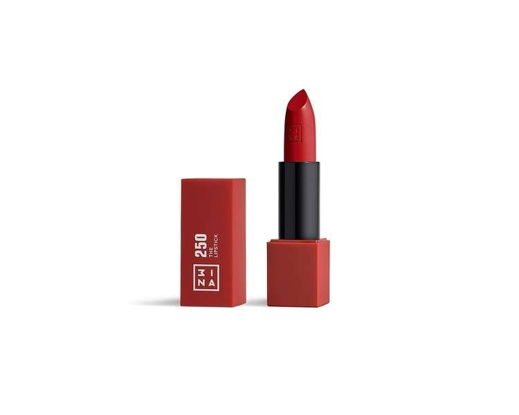 3ina The Lipstick Outstanding Shade Selection Matte and Shiny Finishes 0.16oz 250 Dark Pink Red