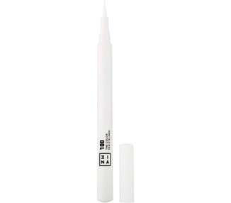 3INA MAKEUP The Color Pen Eyeliner 100 White Liquid Eyeliner 10h Longwear Smudge-proof Formula for Sensitive Eyes Ultra Precise Felt Tip Matte Liner Bold Pigmentation Vegan Cruelty Free