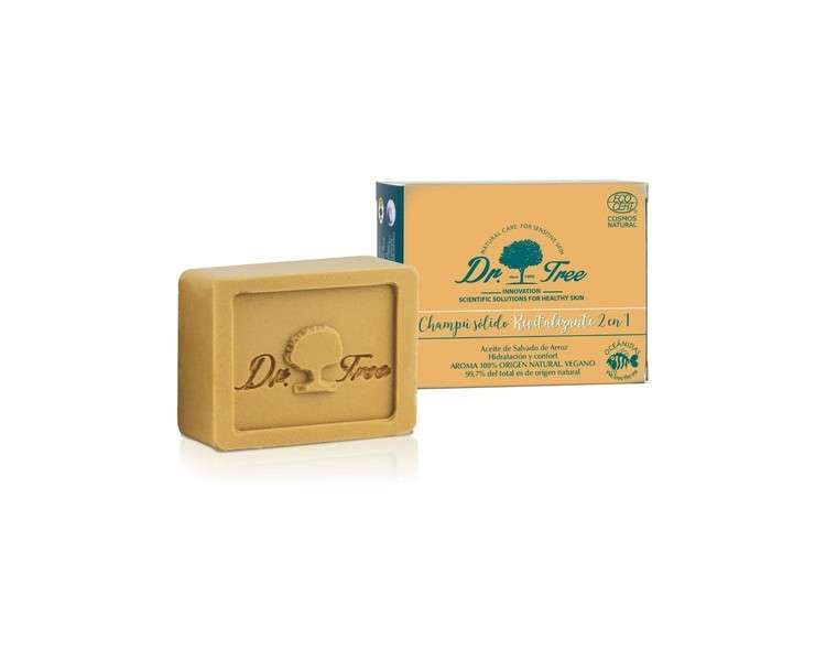 Dr. Tree 2-in-1 Revitalising Solid Shampoo and Organic Conditioner 75g - All Hair Types