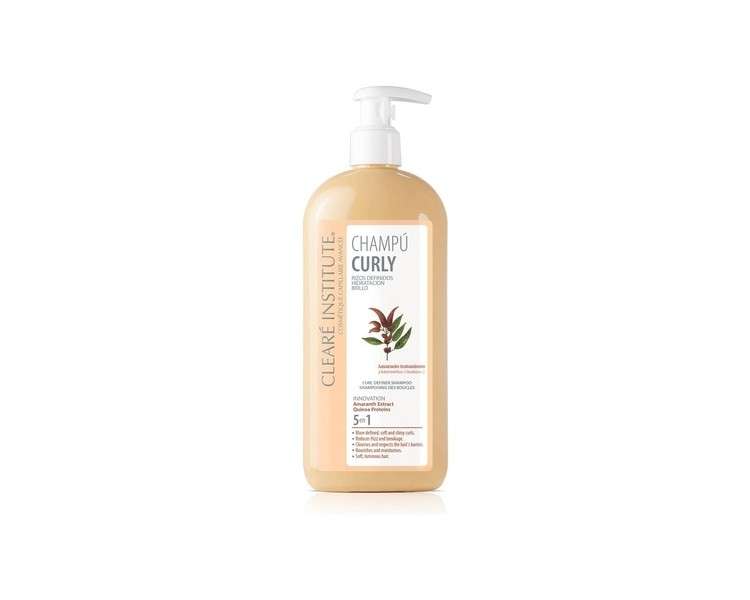 Clearé Institute Curly Shampoo Defined Curls Moisture and Shine 97% Natural Ingredients 400ml