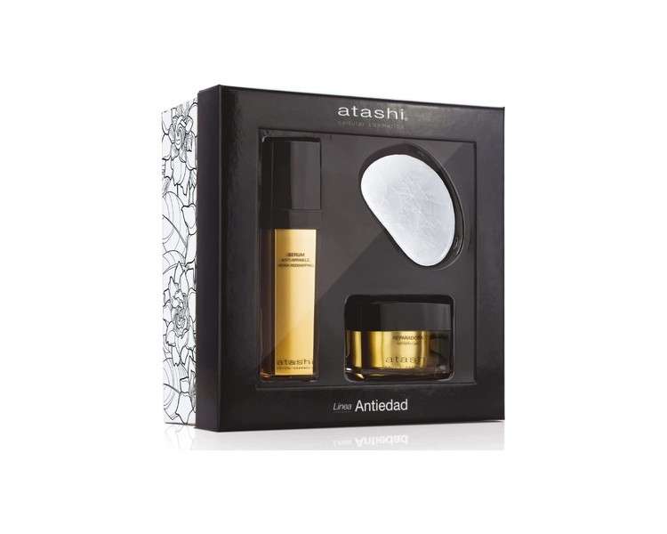 atashi Ritual Youth in Your Skin Beauty Chest Anti-Aging Serum and Repairing Cream with Takimochiii Stone 50ml