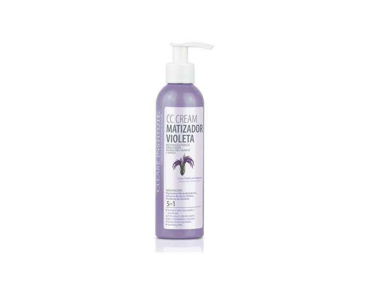 Clearé Institute Violet Mattifying CC Cream 200ml - Neutralizes Unwanted Tones in Highlights, Blondes, and Grey Tones