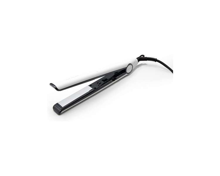 Corioliss C1 Hair Straightener with Titanium Plates and Curling for Fine Hair - White Soft Touch Chrome