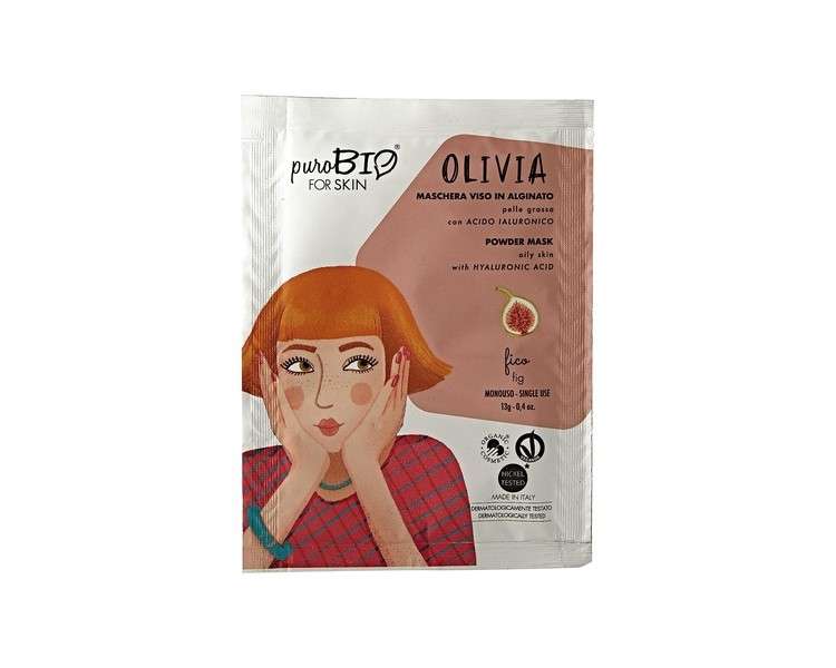 PuroBio Olivia Fig Alginate Face Mask for Oily Skin with Green Tea