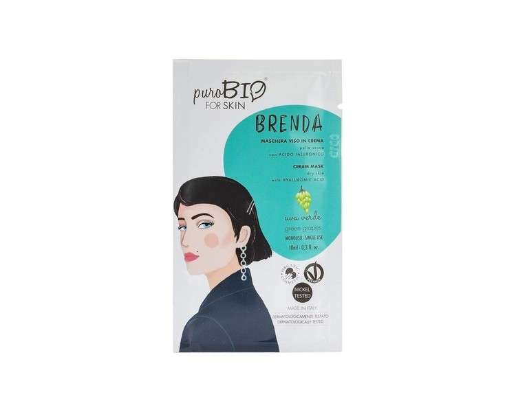 PuroBio Brenda Cream Face Mask for Dry Skin No. 03 Green Grape