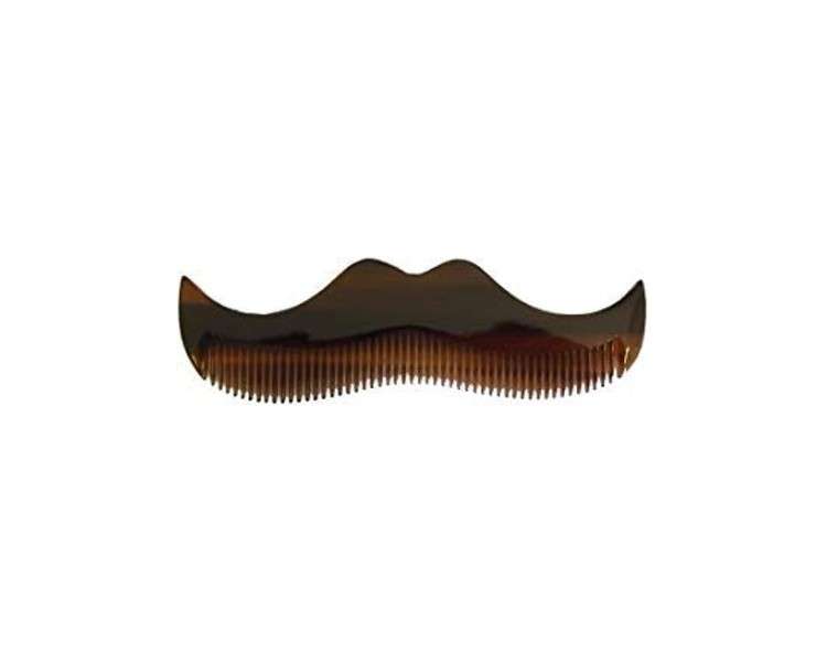 Amber Moustache Shaped Comb