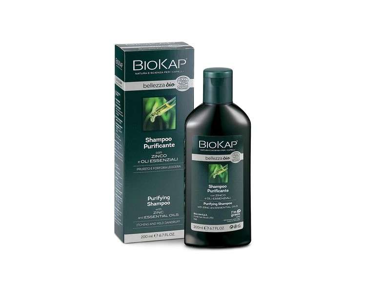 BIOKAP BELLEZZA Organic Purifying Shampoo 200ml with Vegetable Active Ingredients