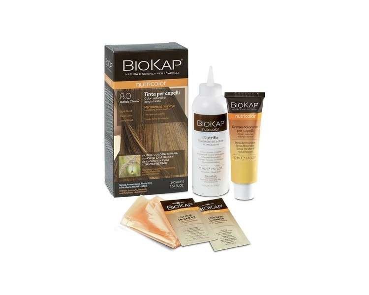 Bios Line Biokap Nutricolor Hair Dye 8.0 Light Blonde 140ml