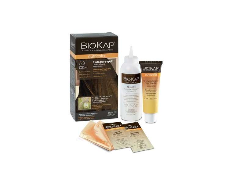 BIOKAP Nutricolor Hair Color 6.3 Dark Blonde Gold 140ml