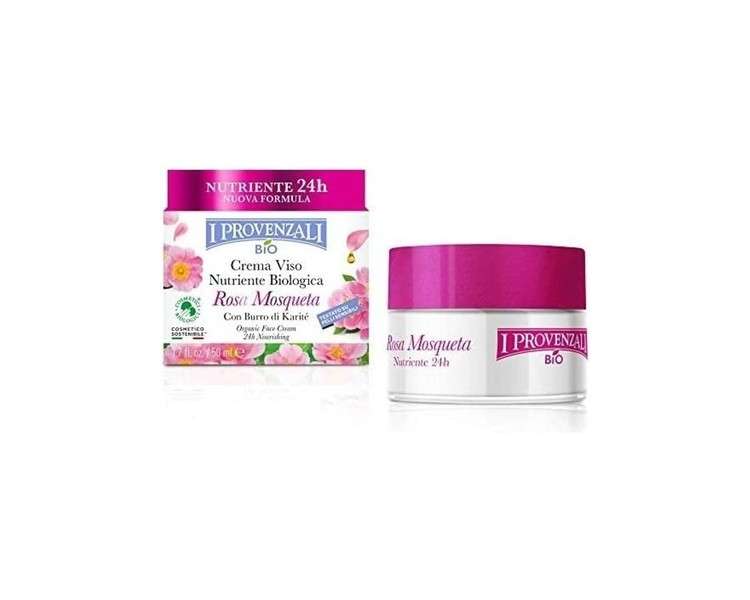 I Provenzali Mosqueta Rose Organic Nutrient Cream with Shea Butter 50ml