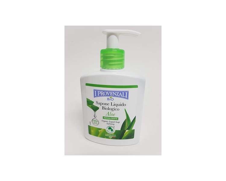 I Provenzali Bio Natural Hand Liquid Soap with 20% Aloe 250ml - 100% Vegan