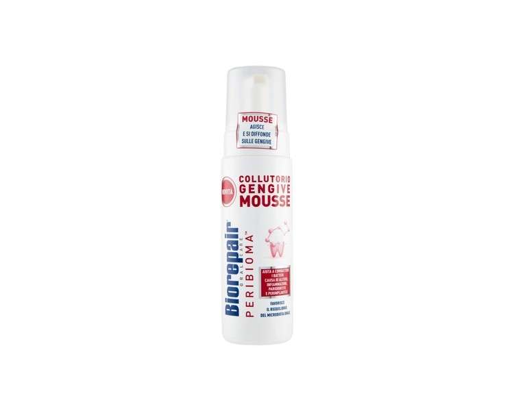 Biorepair Peribioma Mousse Mouthwash for Oral Hygiene and Inflamed Gums - Antibacterial 200ml