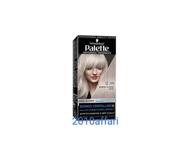 Schwarzkopf Palette Dye Blond Lightening 12-59 Cool Platinum Blonde