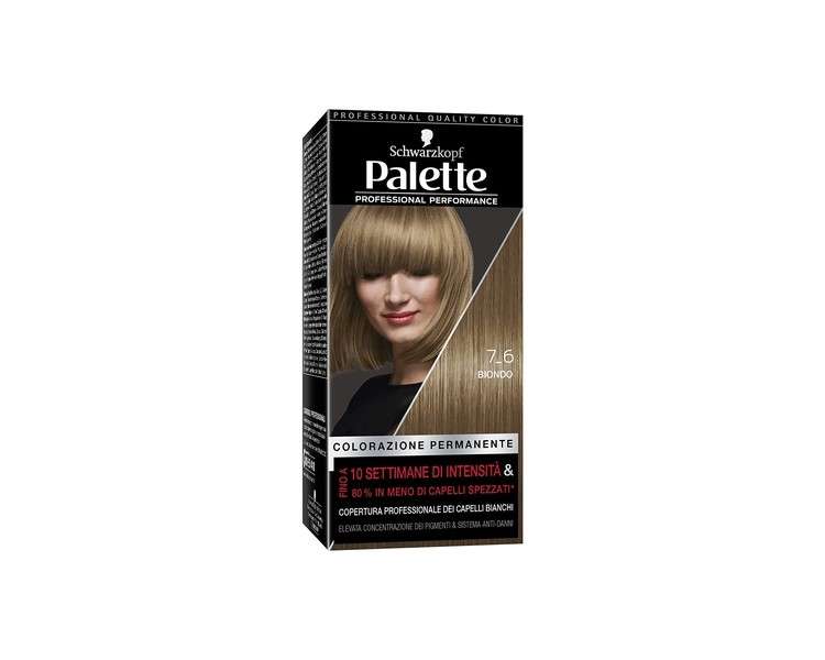 Palette Professional Performance Hair Color 7.6 Blonde 115ml