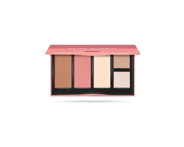 Pupa Contouring Bronzer Palette Never Without Face Highlighter Cream Concealer Contouring Bronzer and Blush 001 Light Skin