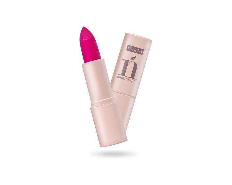 Pupa Milano Natural Side Lipstick 008 Shocking Fuchsia for Women 0.14 oz