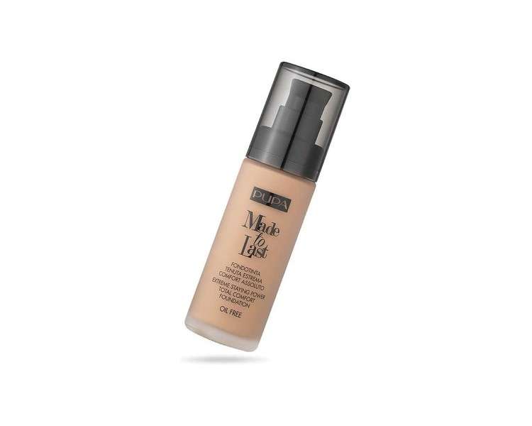 Pupa Made To Last Foundation SPF 30 055 Cinnamon Beige Face Teint Make Up 30ml