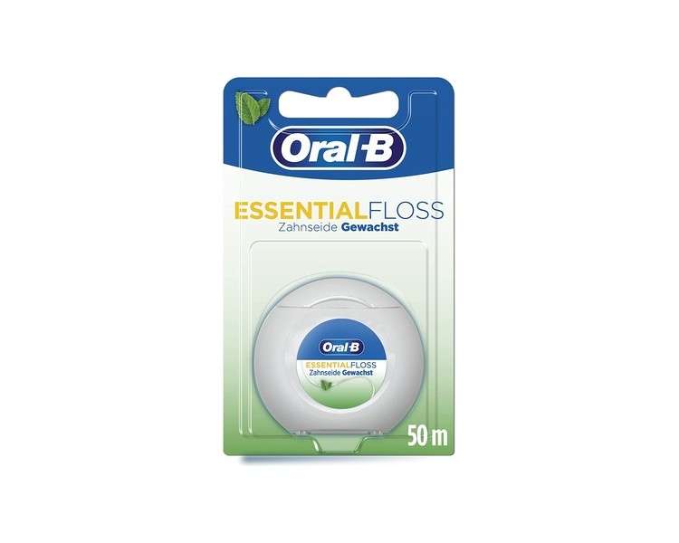 Oral-B Essentialfloss Mint Waxed Dental Floss 50m