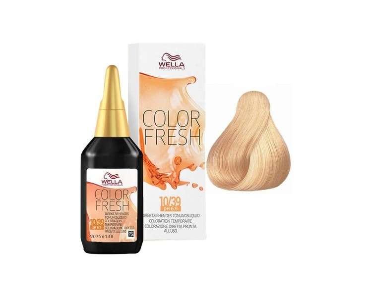 Wella Color Fresh 10/39 Central Golden Platinum Blonde 75 ml