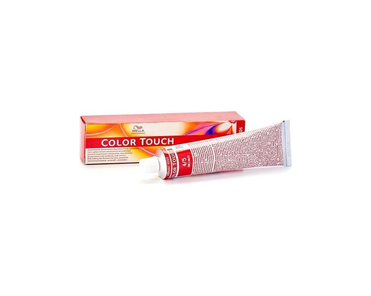 Wella Colour Touch Demi-Permanent Hair Colour No. 4/5 Medium Brown Mahogany 60ml