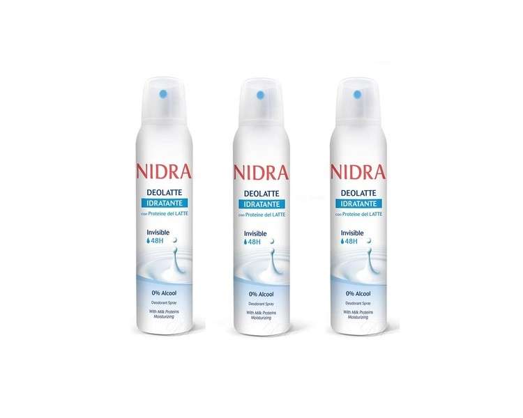 Nidra Deolatte Idratante Invisible Deodorant 150ml Alcohol-Free