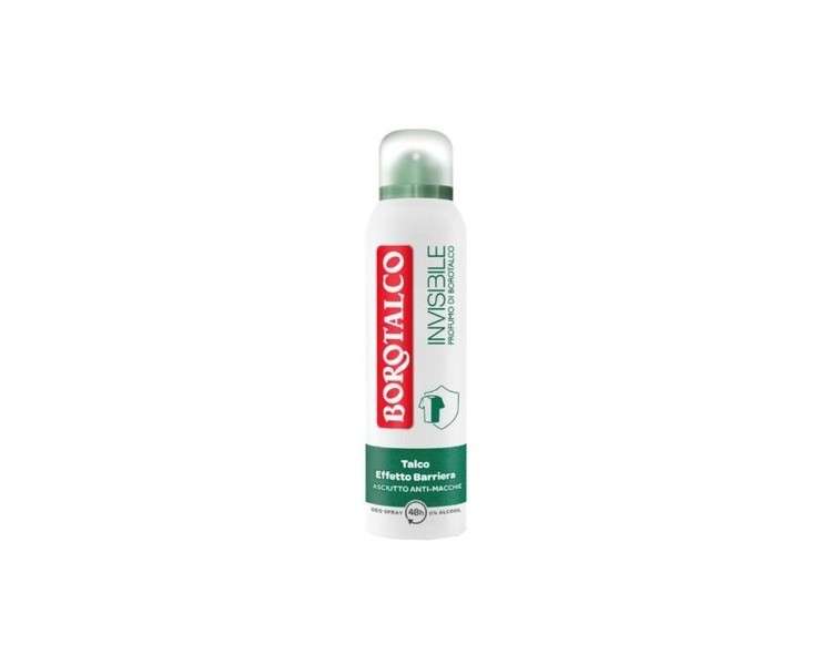 BOROTALCO Invisible Talc Deodorant with Borotalco Fragrance 150ml Spray