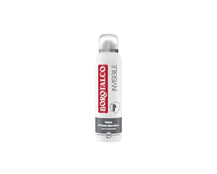 BOROTALCO Invisible Barrier Effect Talc Deodorant Grey 150ml Spray