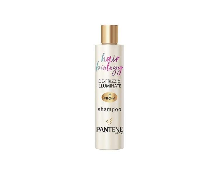 Pantene De-Frizz & Illuminate Shampoo for Frizzy, Dry, and Colored Hair with Hyaluronic Acid, Omega 9, and Pro-V Blend 250ml