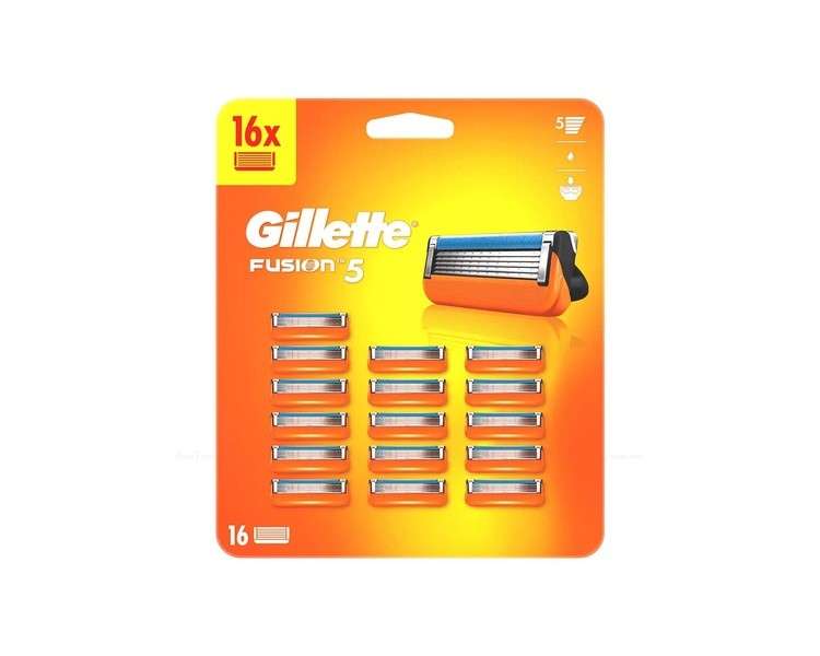 Gillette Fusion 5 Men's Shave Razor Replacement Cartridges Refill Pack 16 Blades