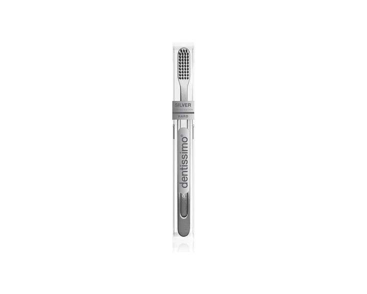 Dentissimo Premium Hard Silver Toothbrush Chrome Painted