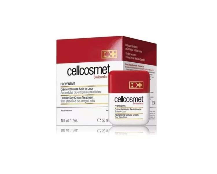 Cellcosmet Preventative Face Cream Revitalizing Daily Moisturizer and Anti-Aging Treatment 1.7oz