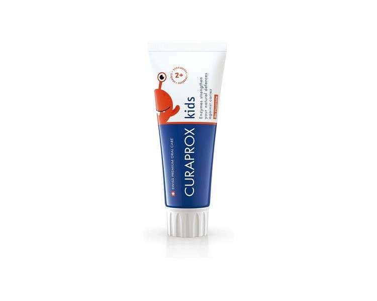 Curaprox Children's Toothpaste CS Kids Strawberry 60ml - Fluoride Free SLS Free Microplastic Free & Triclosan Free Kids Toothpaste - Clear