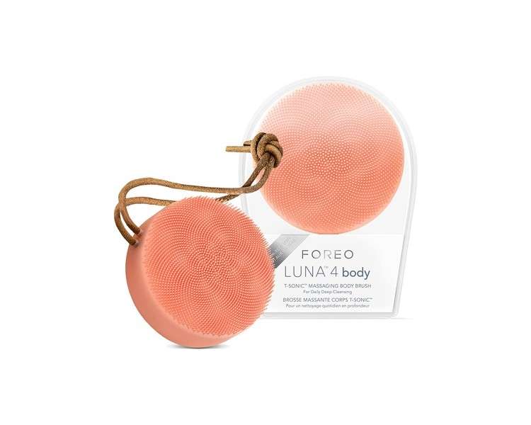 FOREO LUNA 4 Body Peach Perfect Massage Body Brush Exfoliating Scrubber Waterproof USB-Rechargeable