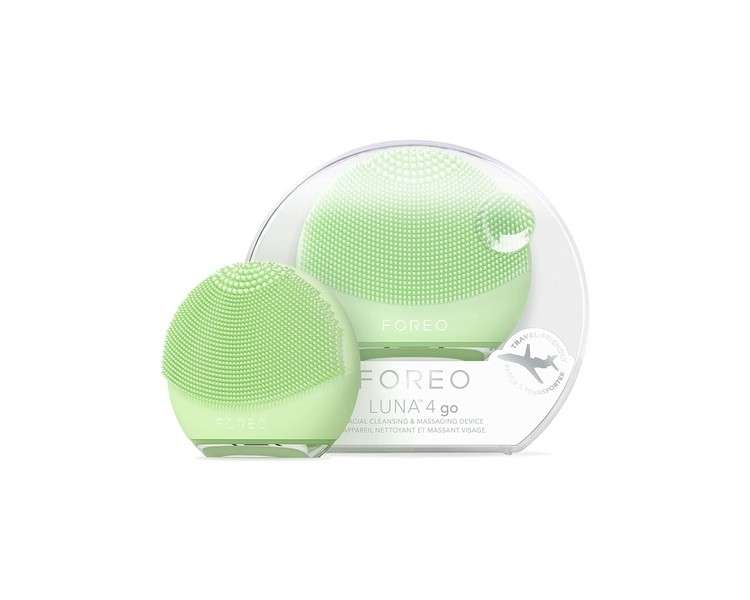 FOREO Luna 4 go Facial Cleansing Brush & Firming Face Massager Premium Face Brush Pistachio
