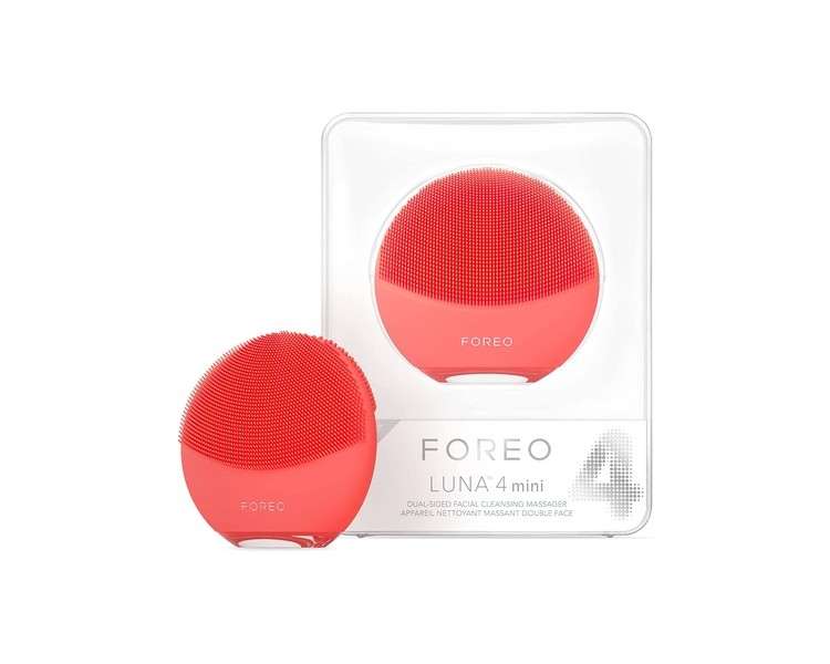 FOREO LUNA 4 Mini Facial Cleansing Brush and Face Massager Coral