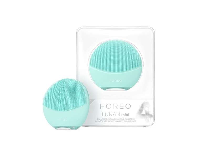 FOREO Luna 4 Mini Facial Cleansing Brush and Face Massager Premium Face Brush Arctic Blue