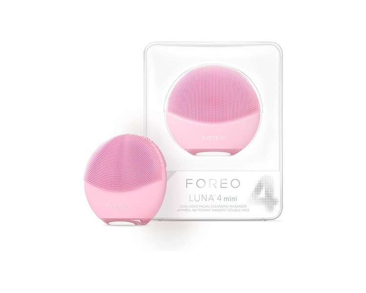 FOREO Luna 4 Mini Facial Cleansing Brush and Face Massager Premium Face Brush for All Skin Types Pearl Pink