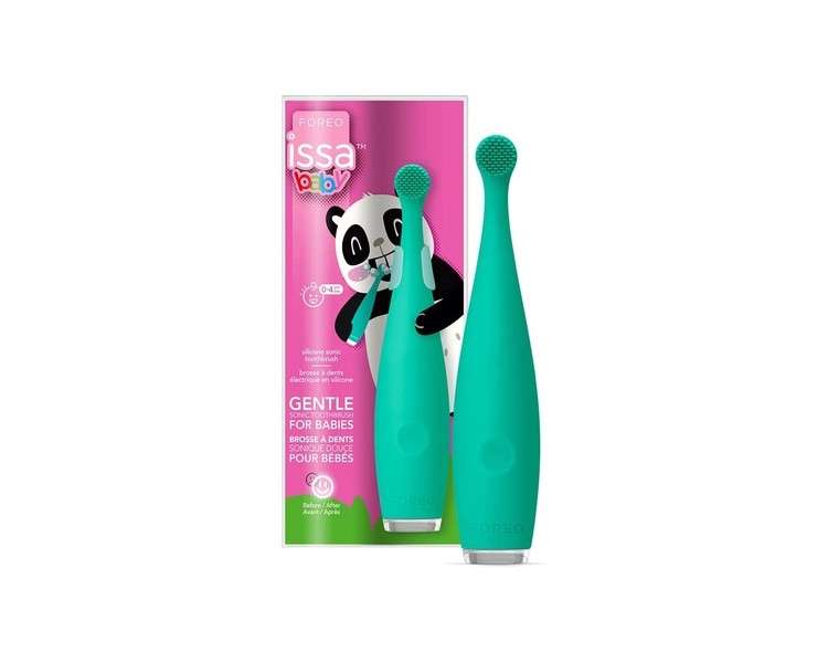 FOREO ISSA Baby Gentle Sonic Toothbrush for Babies Aged 0 to 4 Kiwi Green