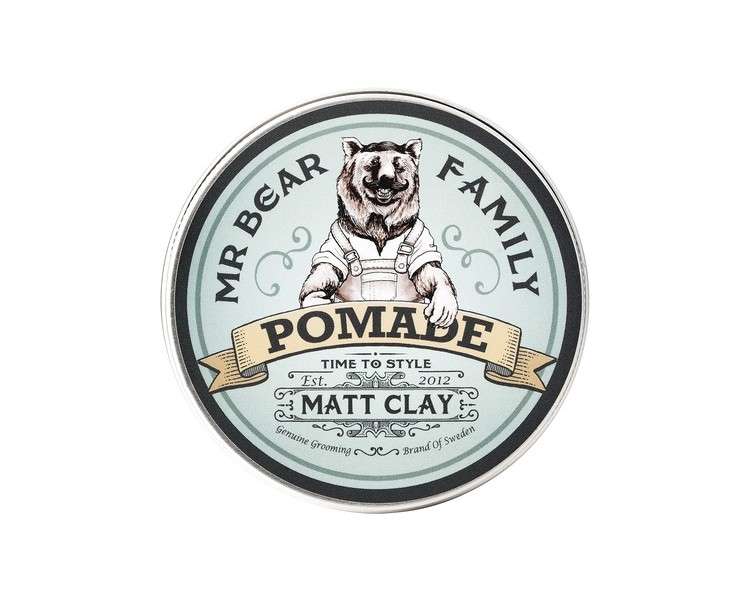 Matte Hair Pomade for Men Medium Hold Water Based Styling with Kaolin Clay and Bentonite Clay 100ml