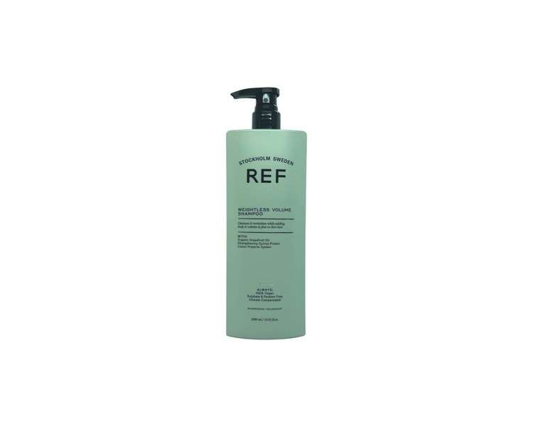 Ref Weightless Volume Shampoo 1000ml Sulfate-Free Shampoo with Natural Extracts for Fine or Thin Hair