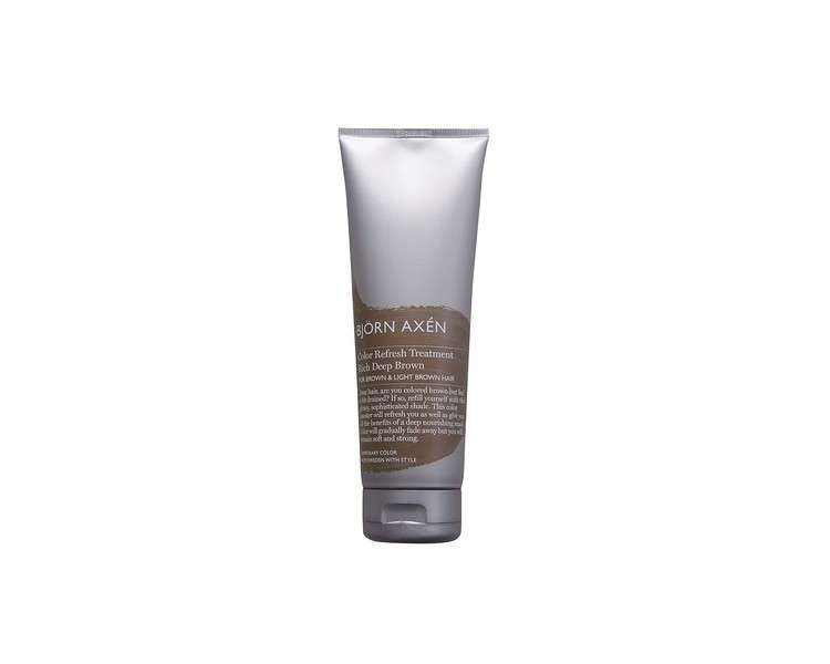 Björn Axén Color Refresh Treatment Hair Color Mask for Medium Brown to Dark Hair 8.45oz Deep Rich Brown