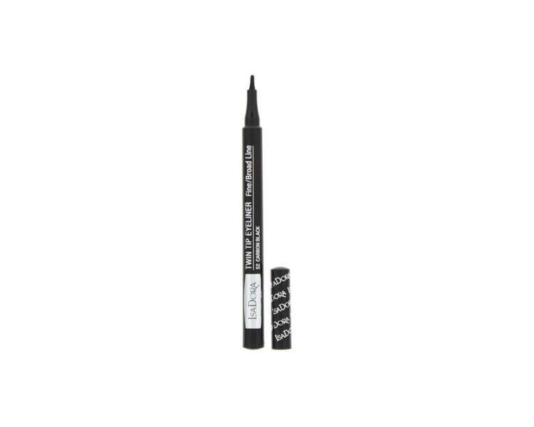 Isadora Twin Tip 52 Carbon Black Eyeliner 1ml