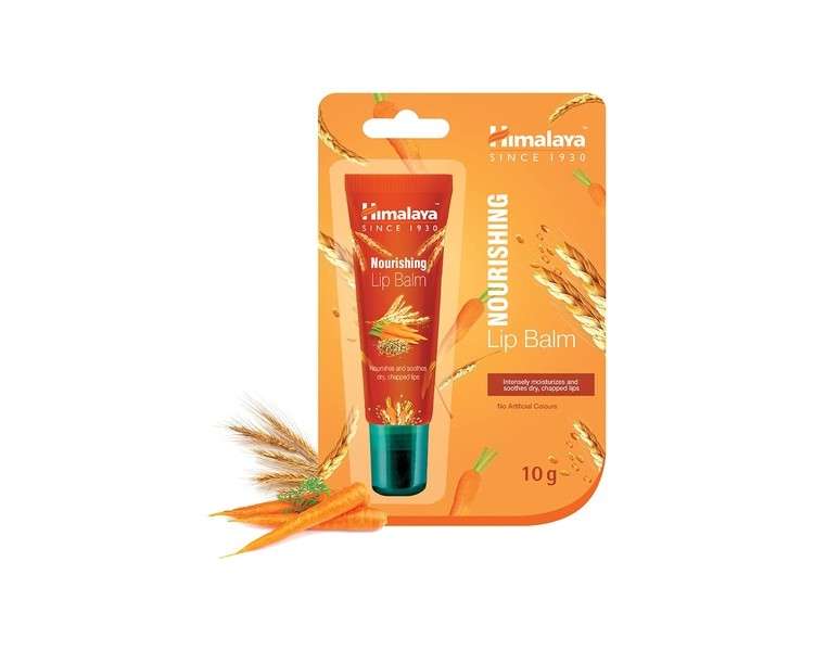 Himalaya Nourishing Lip Balm with Wheatgerm Oil and Carrot Seed Oil 10g - White